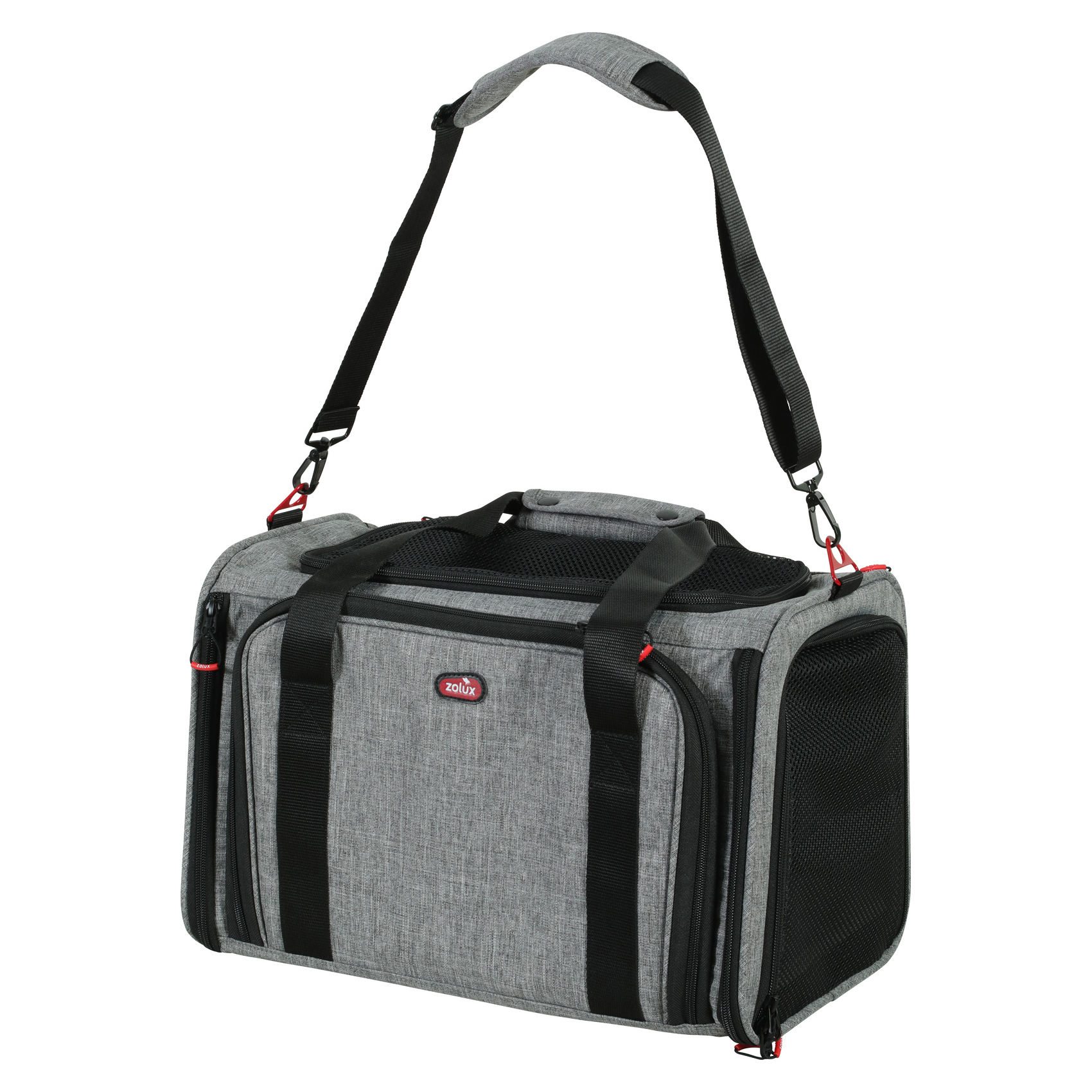 ZOLUX REISMAND HUND/KATZE UITBREIDBAAR MAXIMAAL 8 KG GRAU/SCHWARZ L 58X49X29 CM <8KG