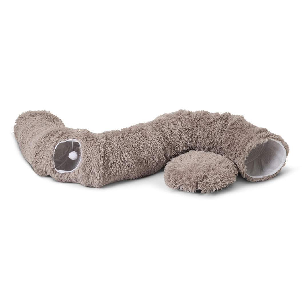 SAVIC SNUGGLE TUNNEL/KATZENKORB WARM GRAU 85X85X26,5 CM