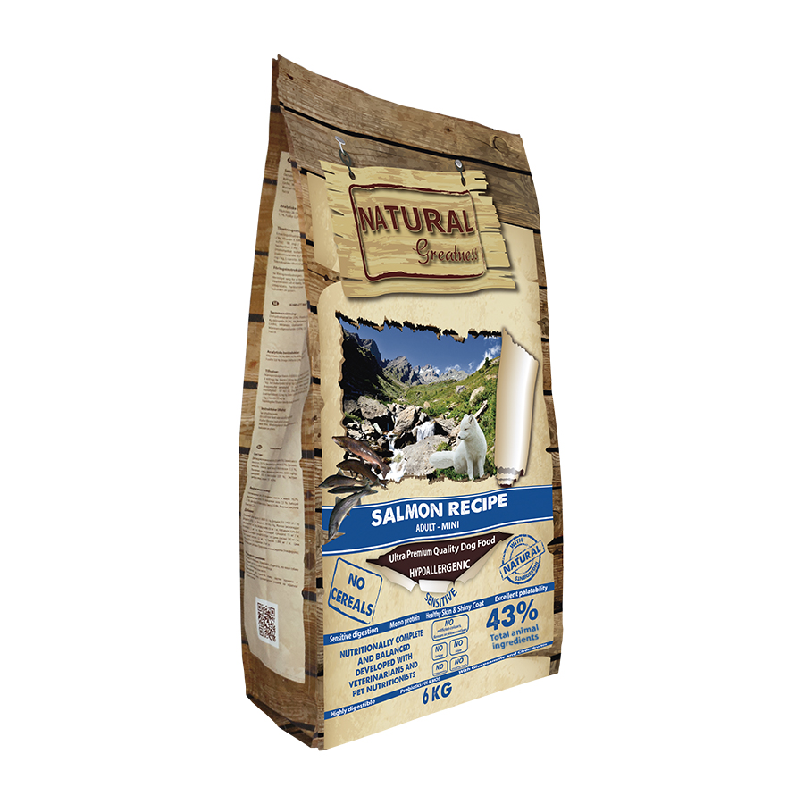 NATURAL GREATNESS SALMON RECIPE MINI SENSITIV 6 KG