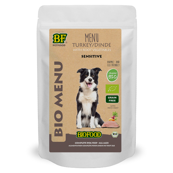 BF PETFOOD BIO HUND TRUTHAHN MENU POUCH 14X150 G