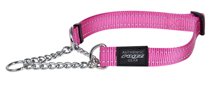 ROGZ FOR DOGS FANBELT HALBSCHLUPF HALSBAND ROSA 20 MMX34-56 CM