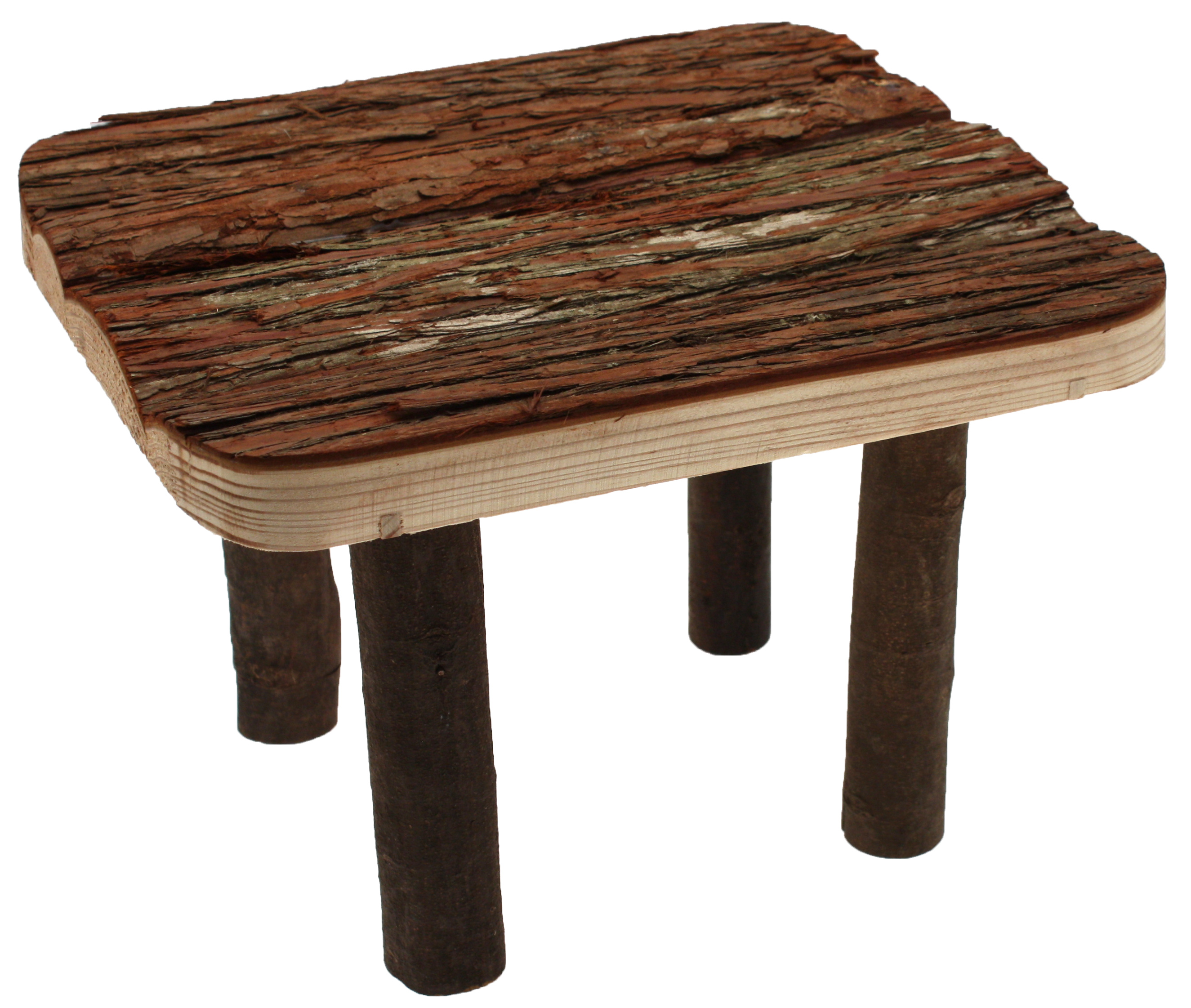 HAPPY HAUBE RAW WOODEN PLATFORM 25X30X18 CM