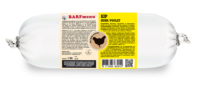 BARFMENU HUHN HUNDEFUTTER 1000 G