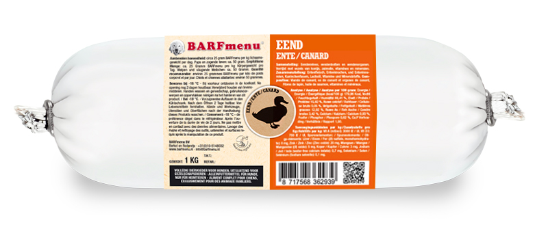 BARFMENU ENTE HUNDEFUTTER 1000 G