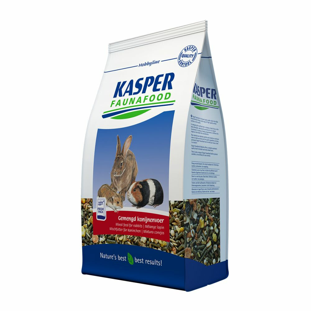 KASPER FAUNAFOOD HOBBYLINE GEMENGD KONIJNENVOER MIT RODE KAROTTE 3,5 KG