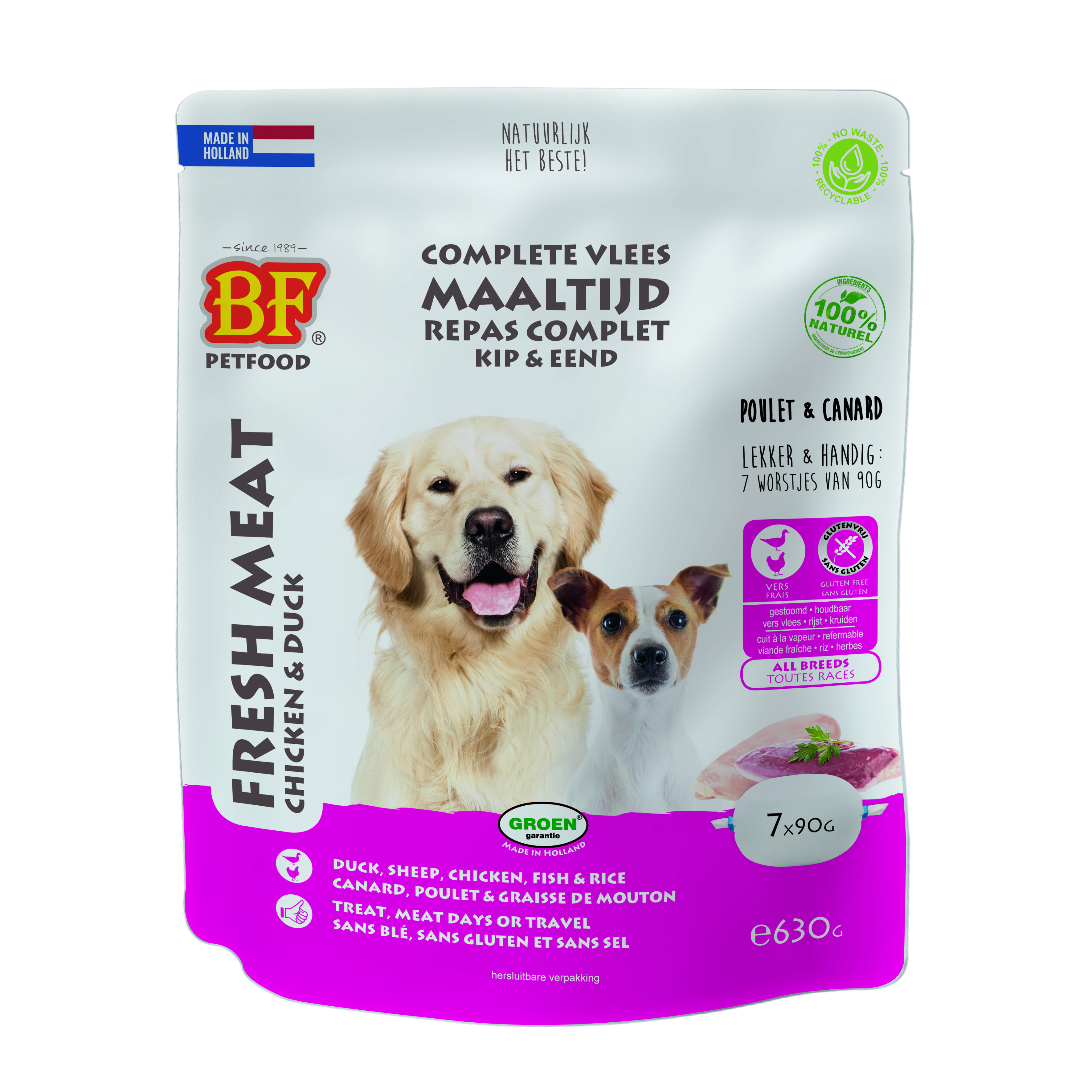 BF PETFOOD VLEESVOEDING ENTE WORST 630GR