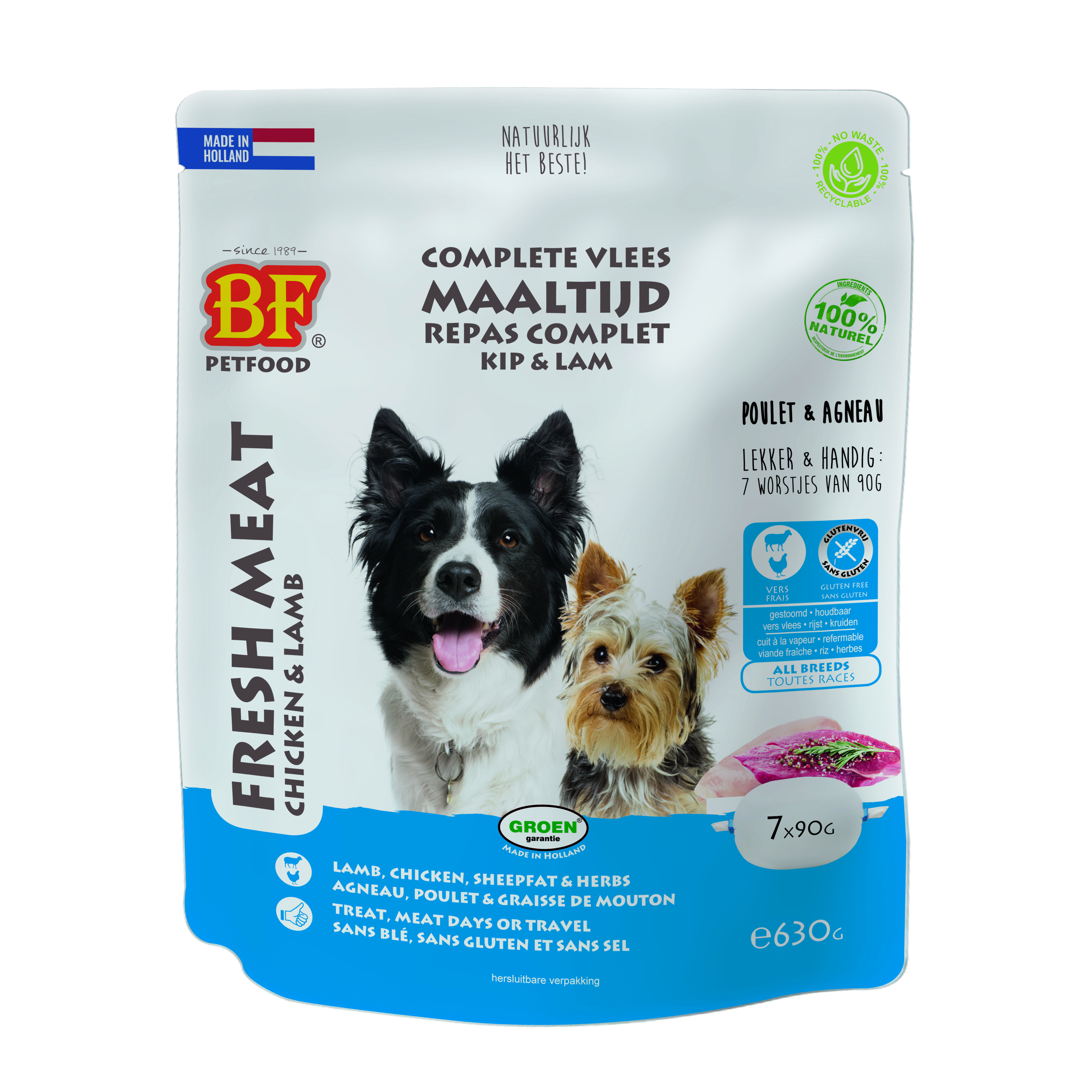 BF PETFOOD VLEESVOEDING LAMM WORST 630GR