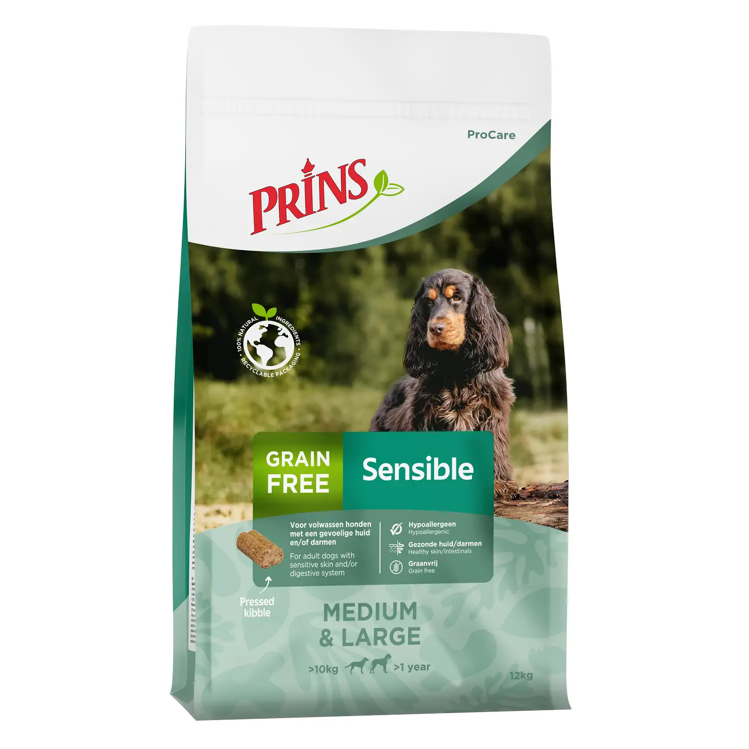 PRINS PROCARE GRAANVRIJ SENSIBEL HYPOALLERGIC 12 KG
