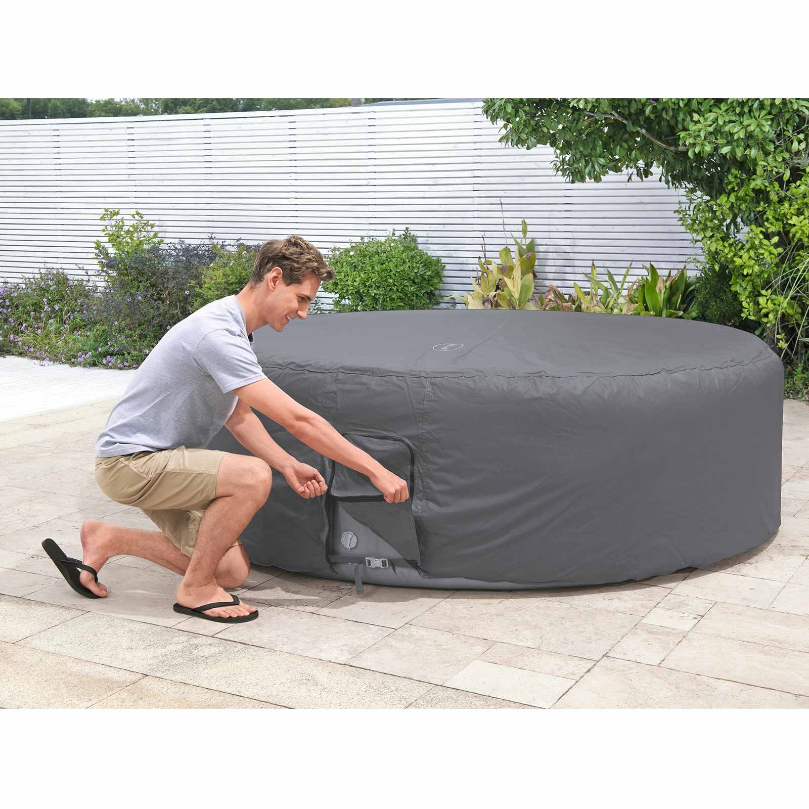 Bestway Abdeckung PVC und POM Grau