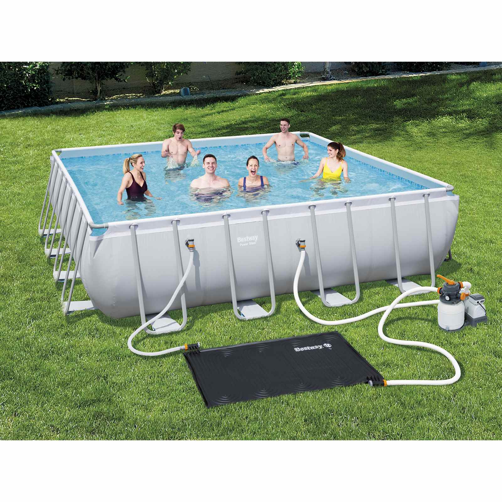 Bestway Solar-Poolheizmatt Schwarz 110 x 171 cm PVC