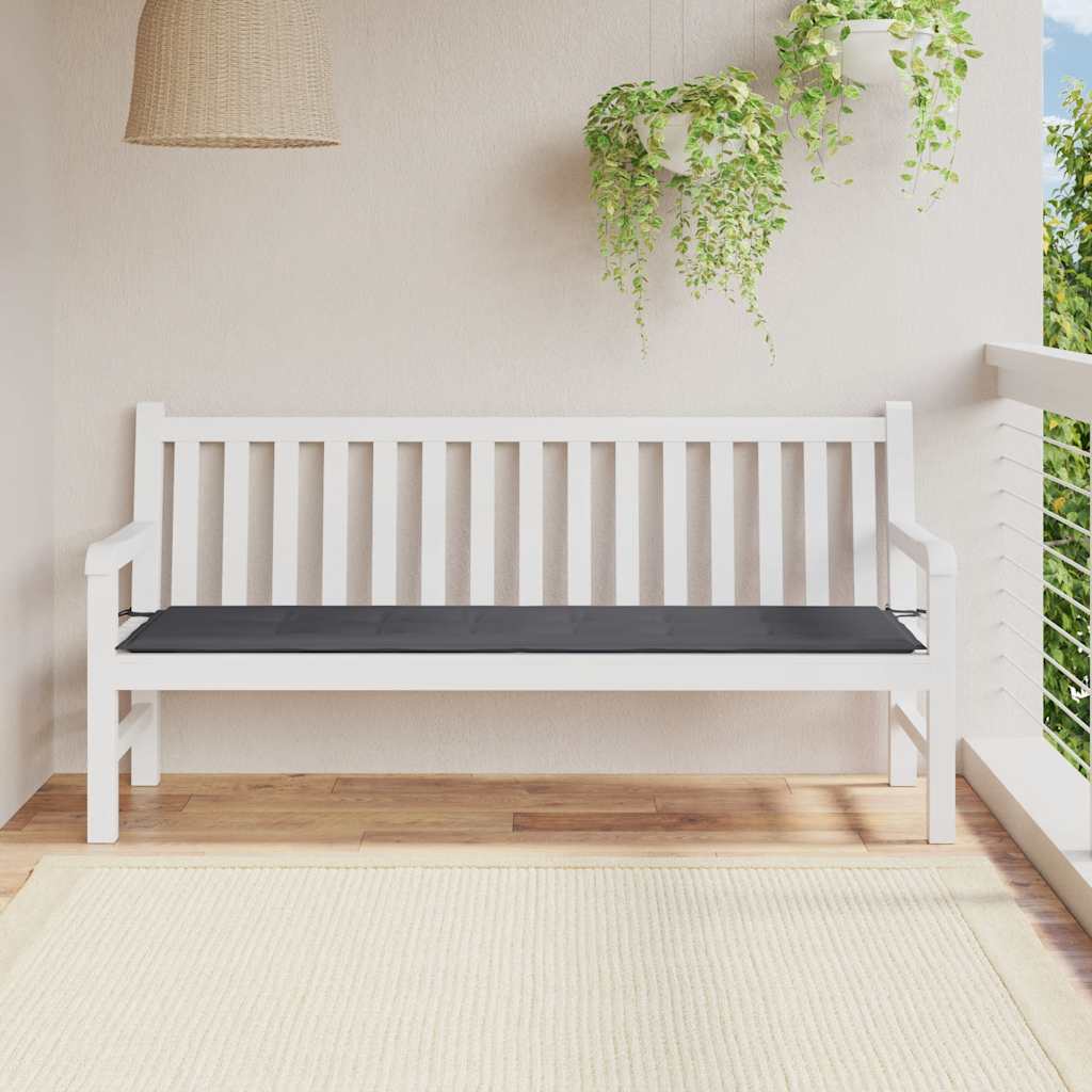 Gartenbank-Auflage Anthrazit 180x50x3 cm Oxford-Gewebe
