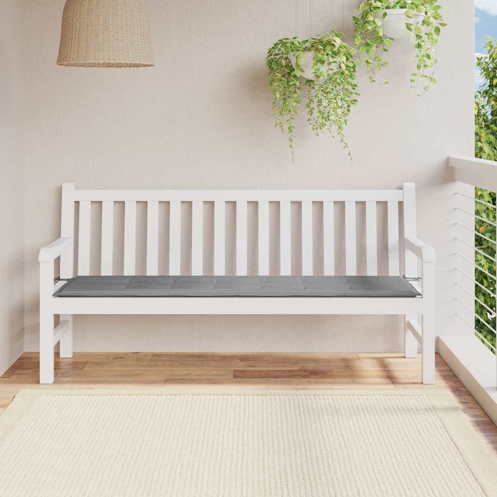 Gartenbank-Auflage Grau 180x50x3 cm Oxford-Gewebe