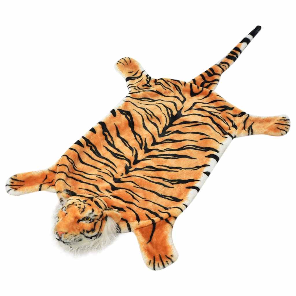 Tigerfell Teppich Plüsch 144 cm Braun