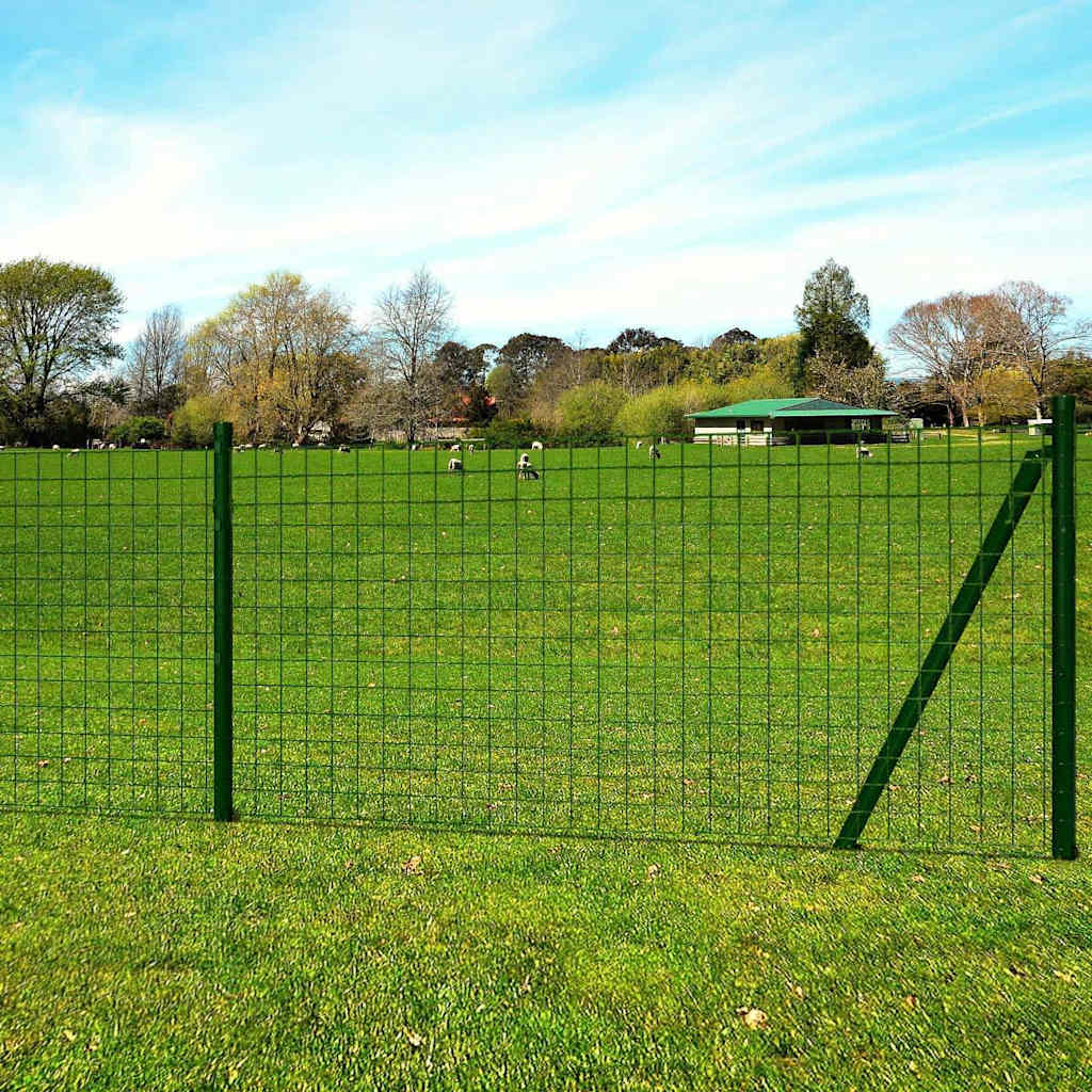 Eurozaun Stahl 25 x 1 m Grün