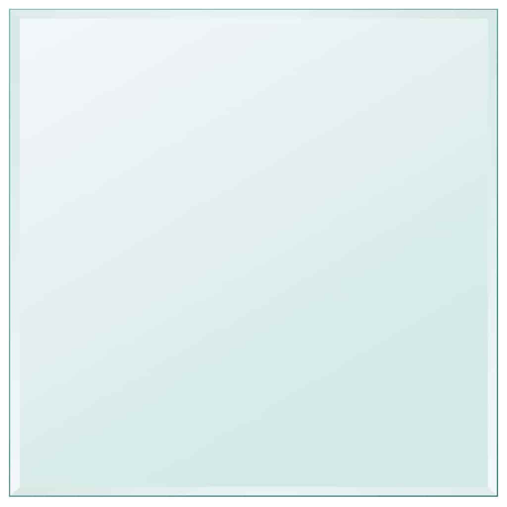 Tischplatte aus gehärtetem Glas quadratisch 700x700 mm