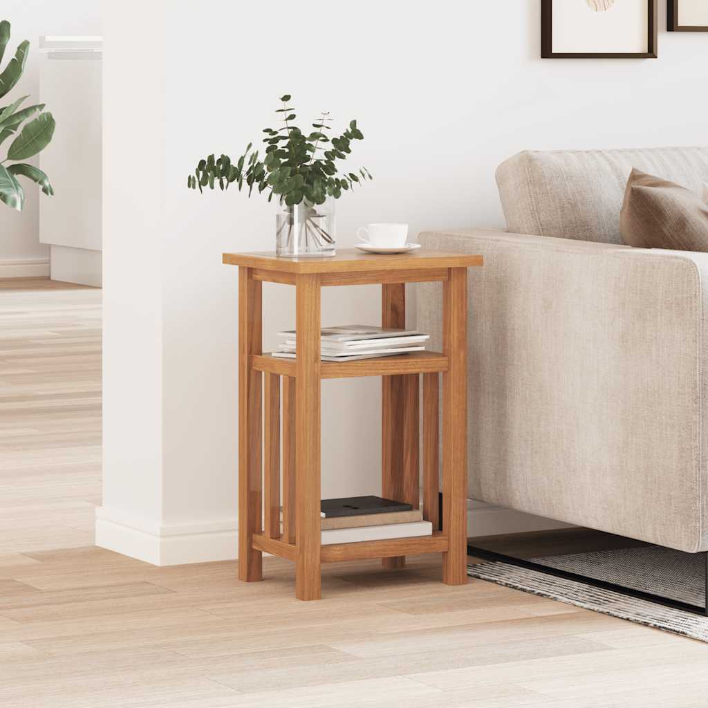Beistelltisch mit Zeitungsablage 27x35x55 cm Massivholz Eiche