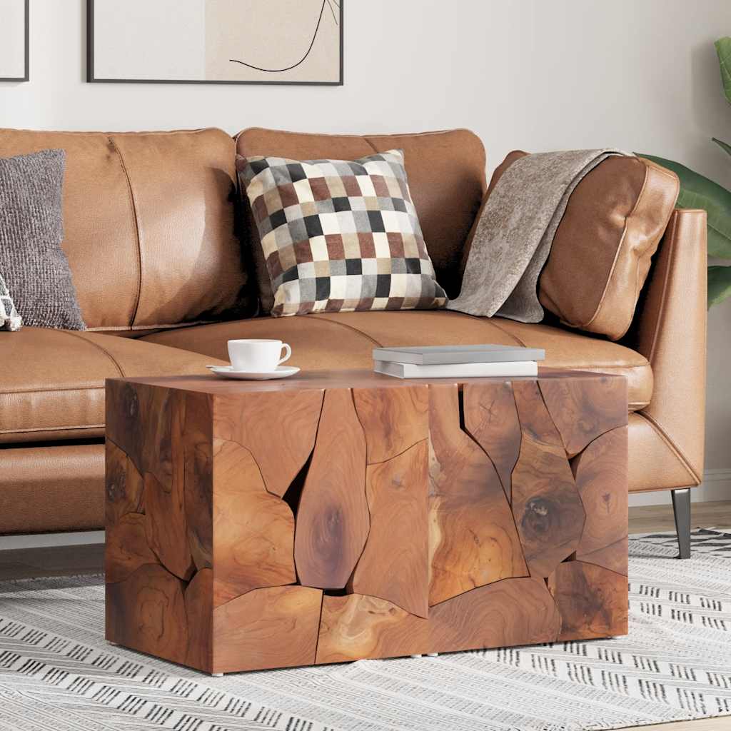 Hocker 2 Stk. Braun 40x40x45 cm Massivholz Teak