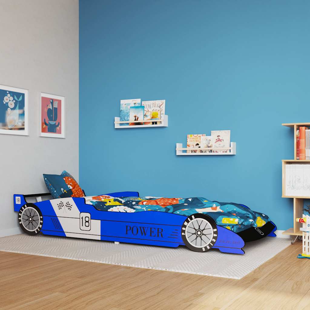 Kinder Rennwagen-Bett 90x200 cm Blau