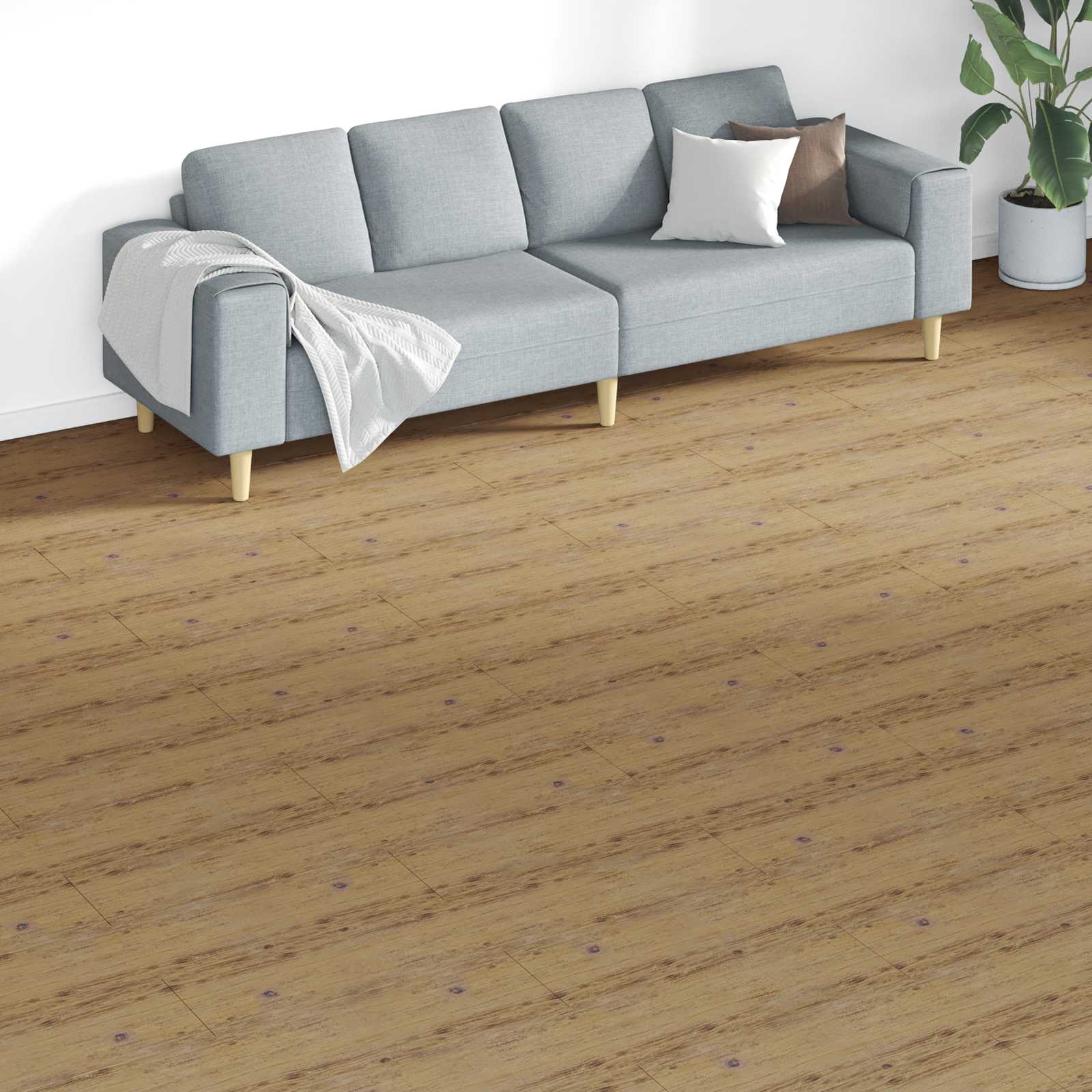 Bodenplanken Walnussbraun 5,26 m² 18 Stk. PVC