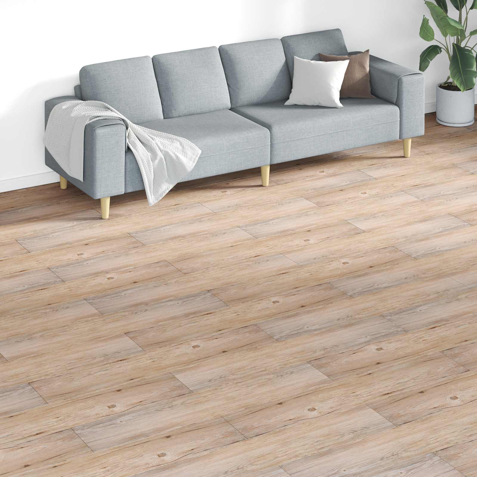Bodenplanken Braun 5,26 m² 18 Stk. PVC