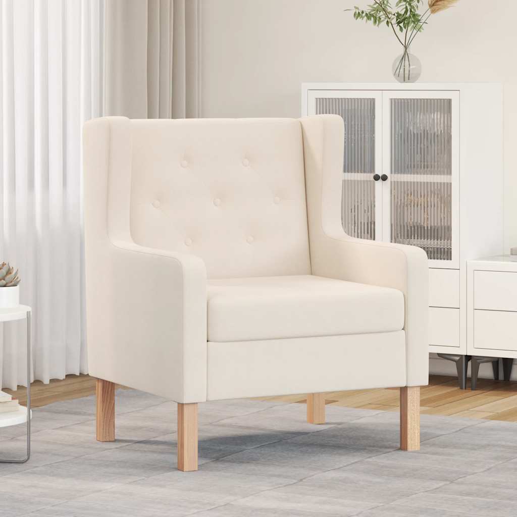 Sessel Cremeweiß Stoff