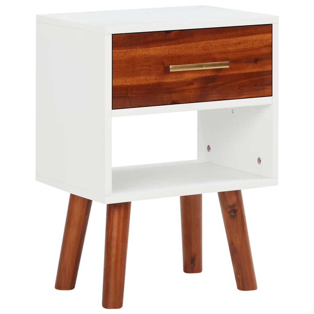 Nachttisch Akazienholz Massiv 40x30x57 cm