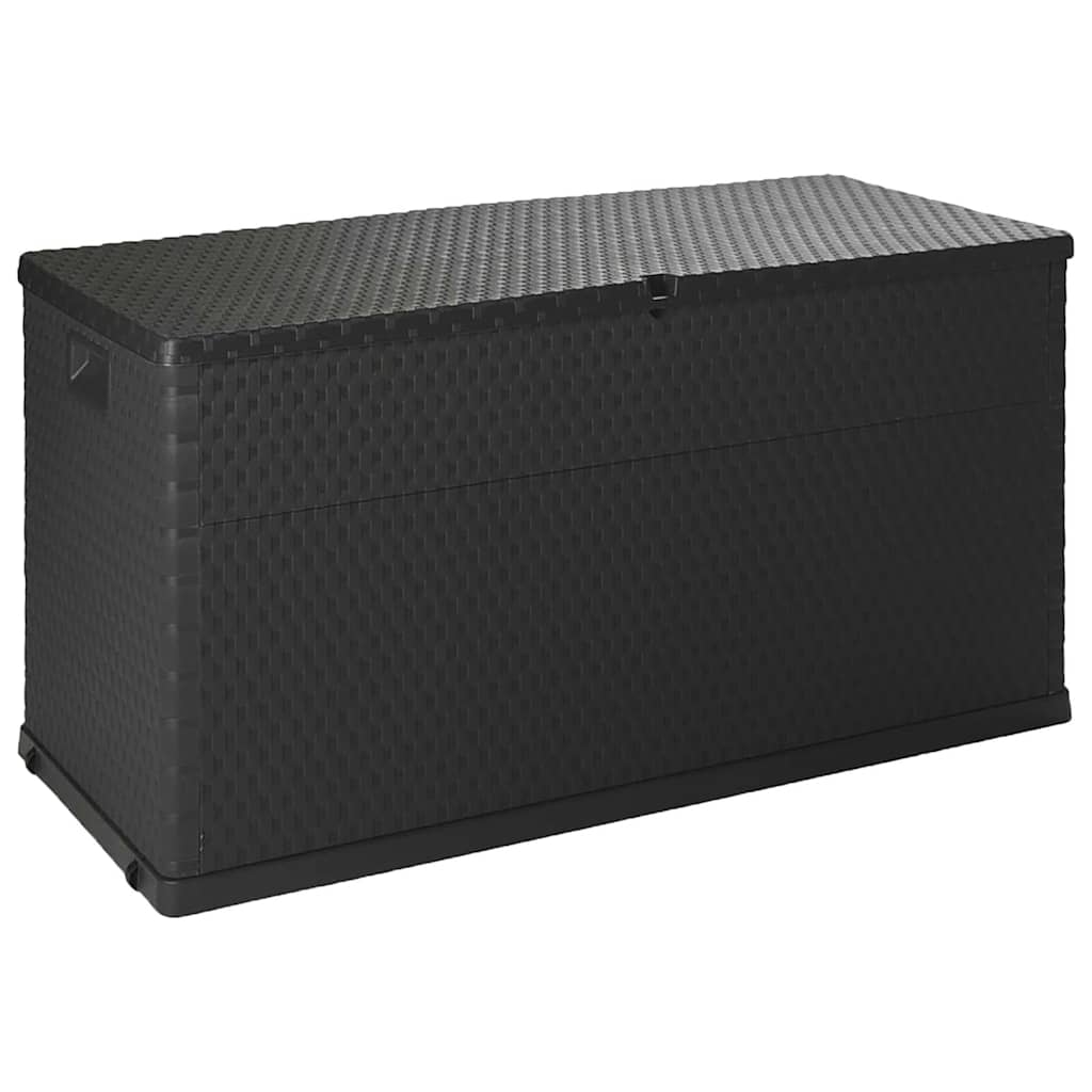Garten-Aufbewahrungsbox Anthrazit 120x56x63 cm PP Rattan