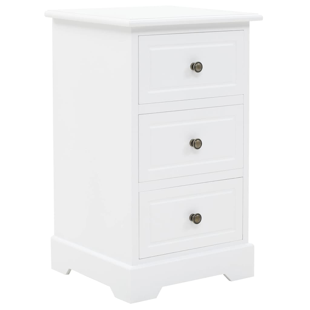 Nachtschrank MDF und Kiefernholz 35x32x59 cm