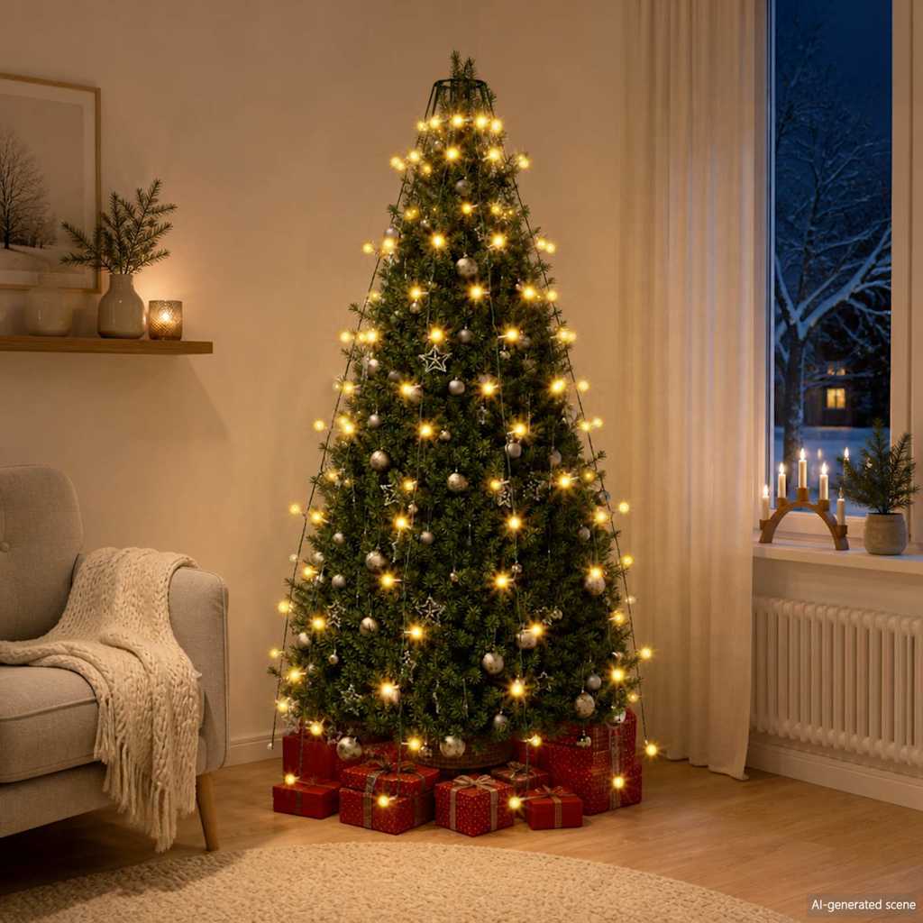 Weihnachtsbaum-Lichternetz mit 150 LEDs 150 cm