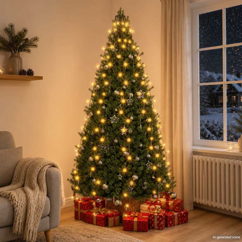 Weihnachtsbaum-Lichternetz mit 210 LEDs 210 cm