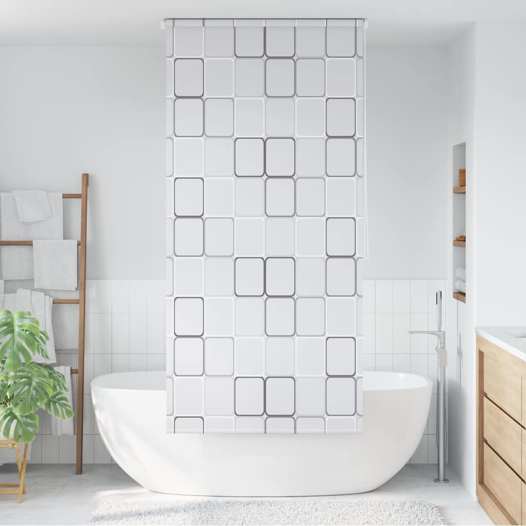 Duschrollo 80x240 cm Quadratmuster