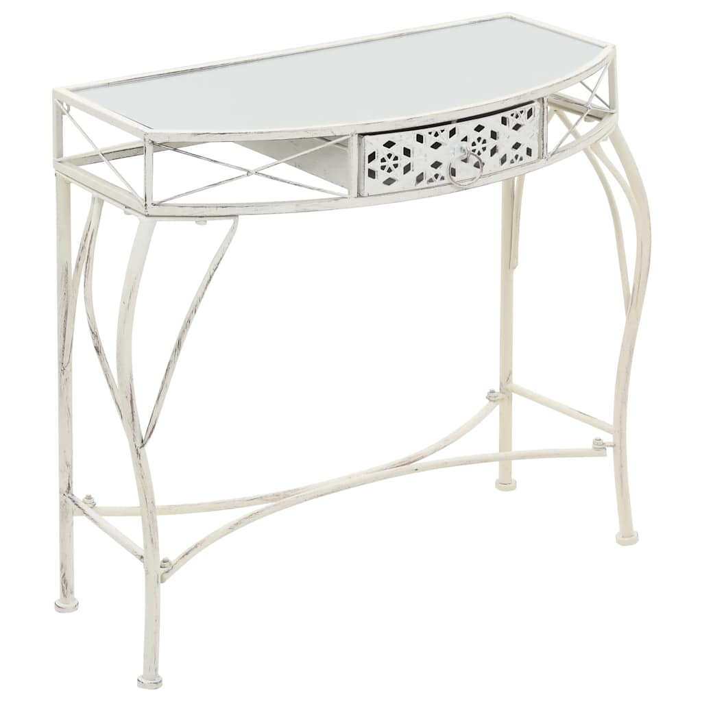 Beistelltisch Französischer Stil Metall 82x39x76 cm Weiß