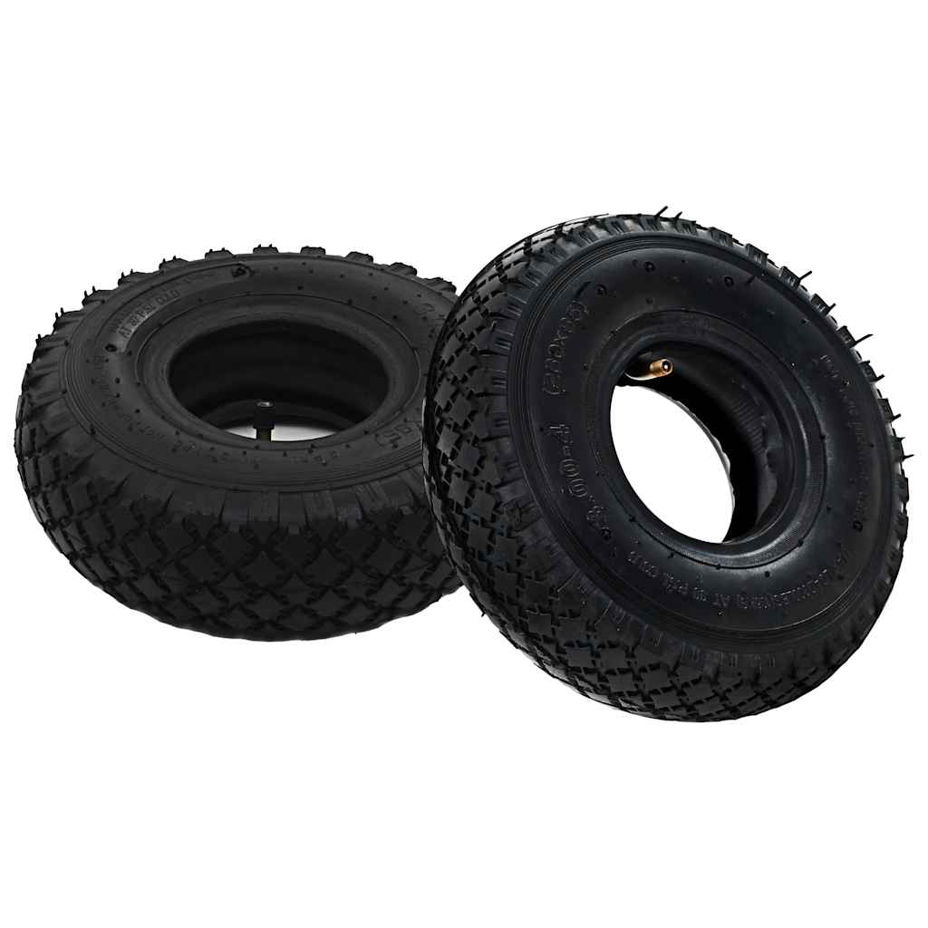2 Reifen 2 Schläuche 3,00 - 4 260 x 85 für Sackkarren Gummi