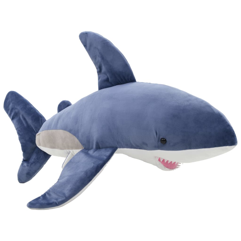 Weißer Hai Kuscheltier Plüsch Blau und Weiß