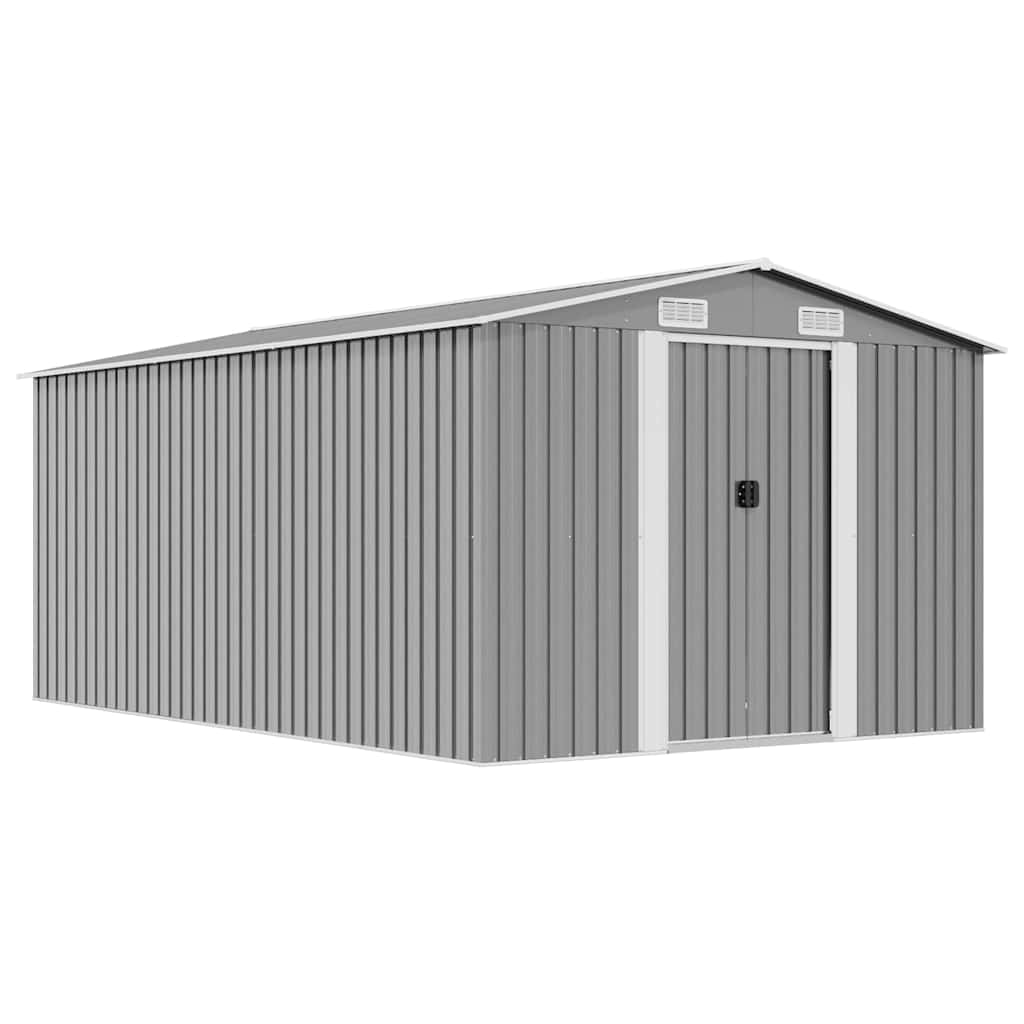 Gerätehaus 257x392x181 cm Metall Grau