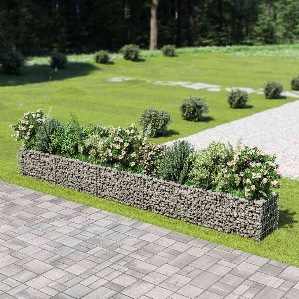 Gabionen-Hochbeet Verzinkter Stahl 450×50×50 cm