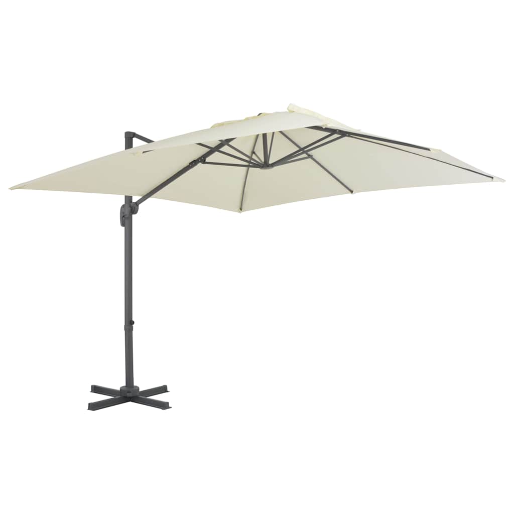 Ampelschirm mit Aluminiummast 300 x 300 cm Sand