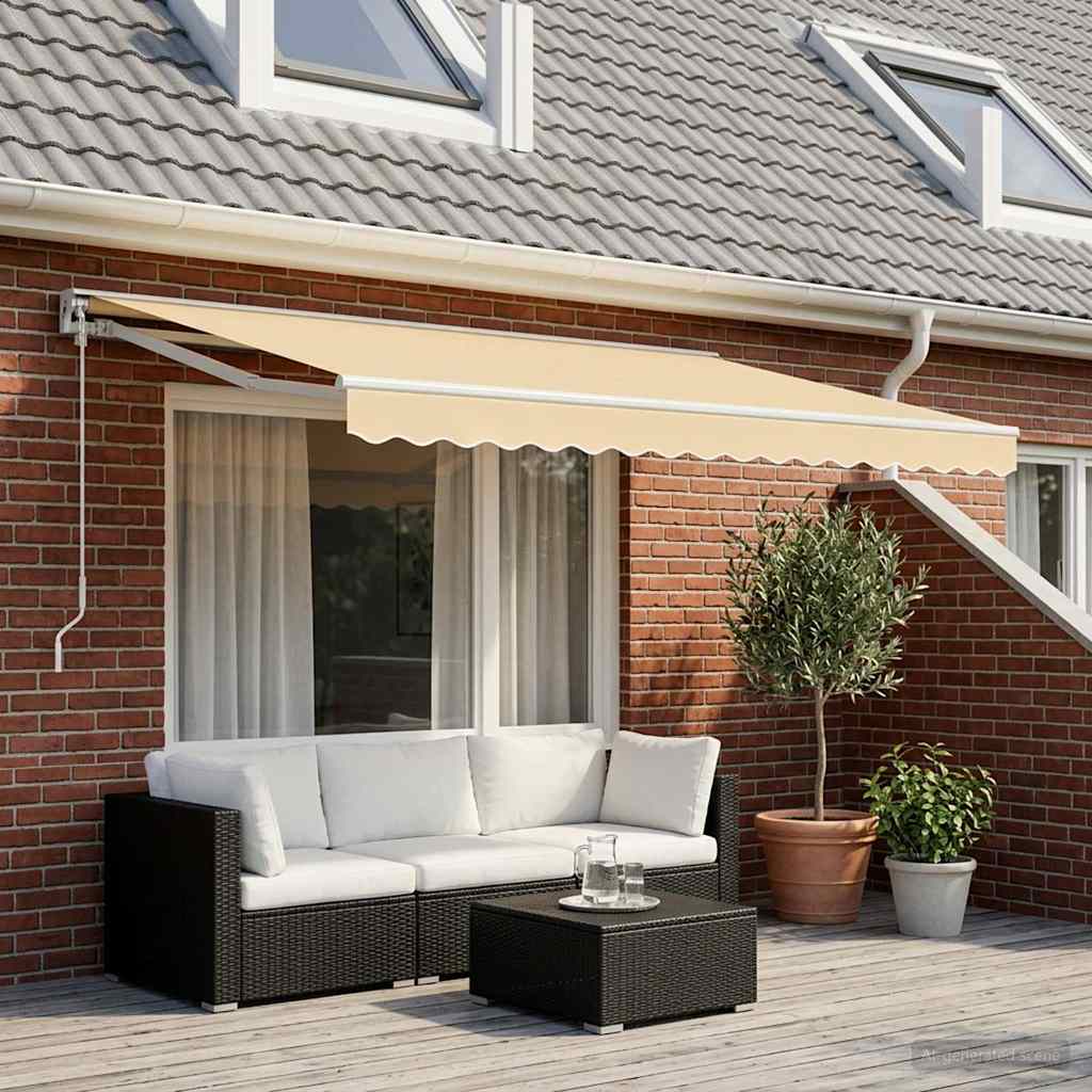 Ersatzstoff für Markise Creme 450x300 cm Polyester