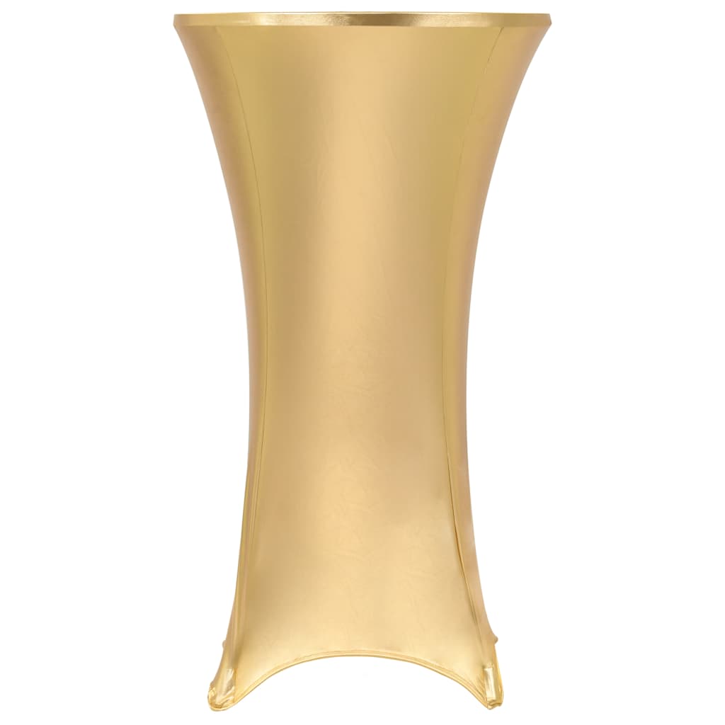 2 Stück Stretch-Tischdecken Golden 60 cm