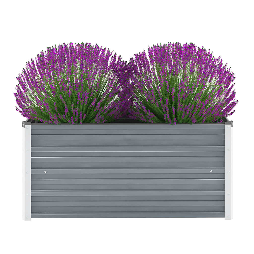 Garten-Hochbeet Verzinkter Stahl 100x40x45 cm Grau