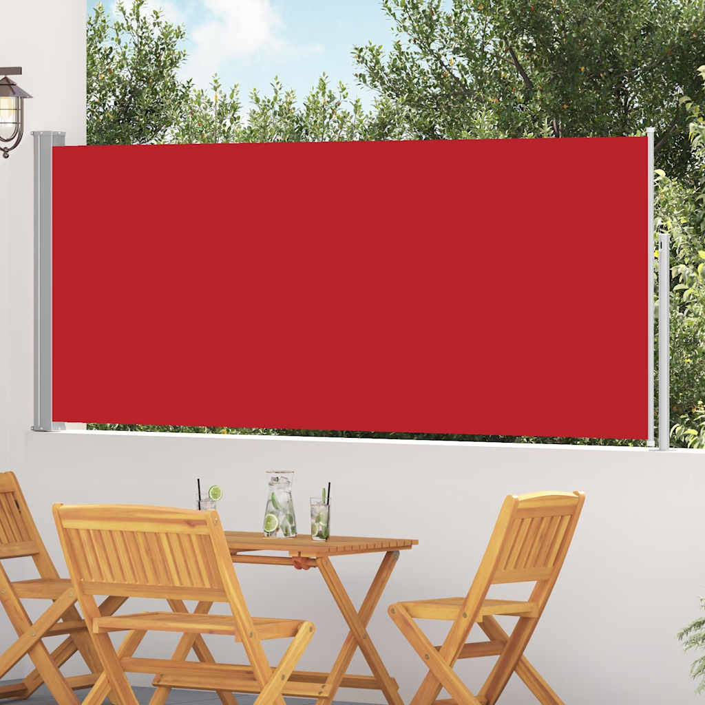 Ausziehbare Seitenmarkise 117×314 cm Rot