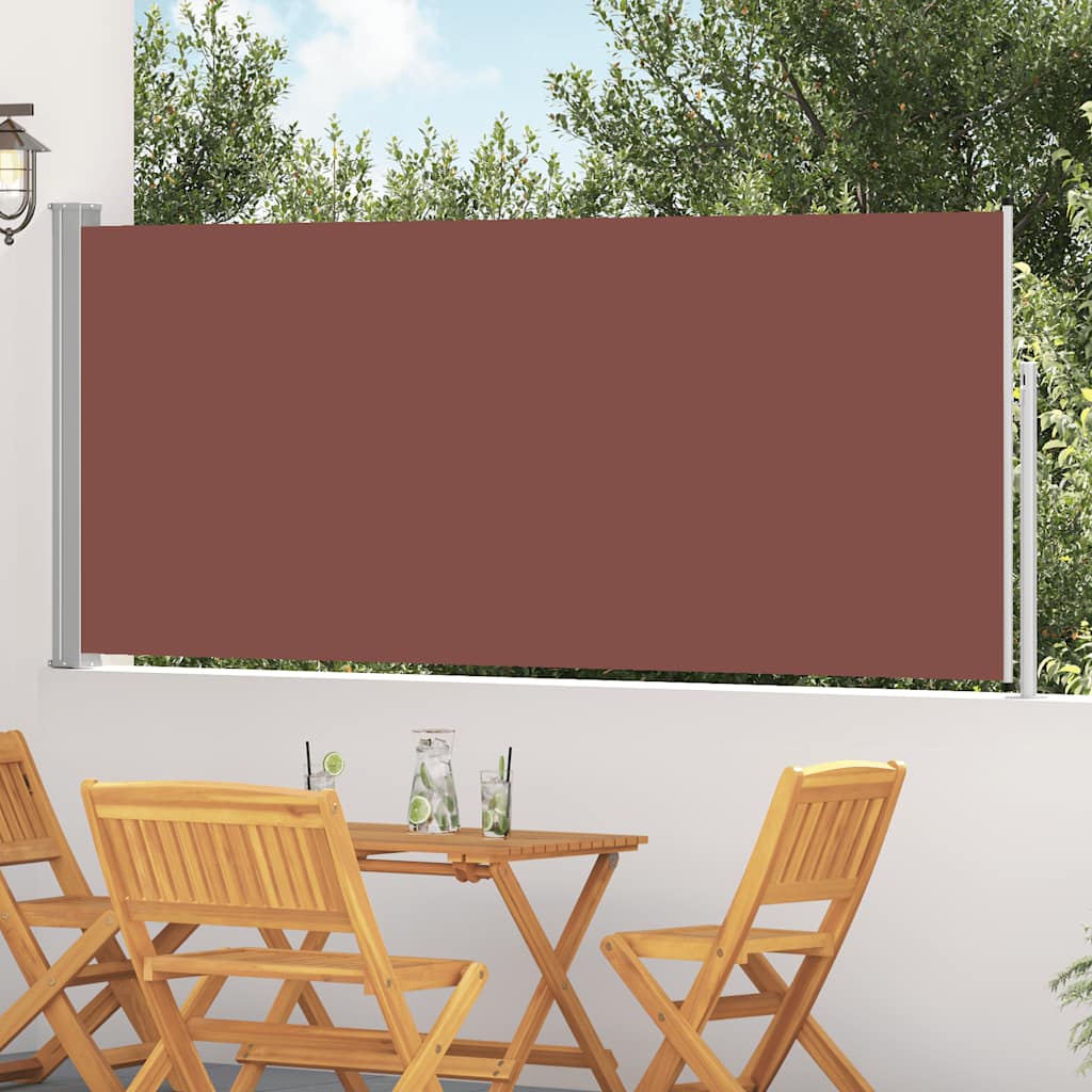 Ausziehbare Seitenmarkise 117×314 cm Braun