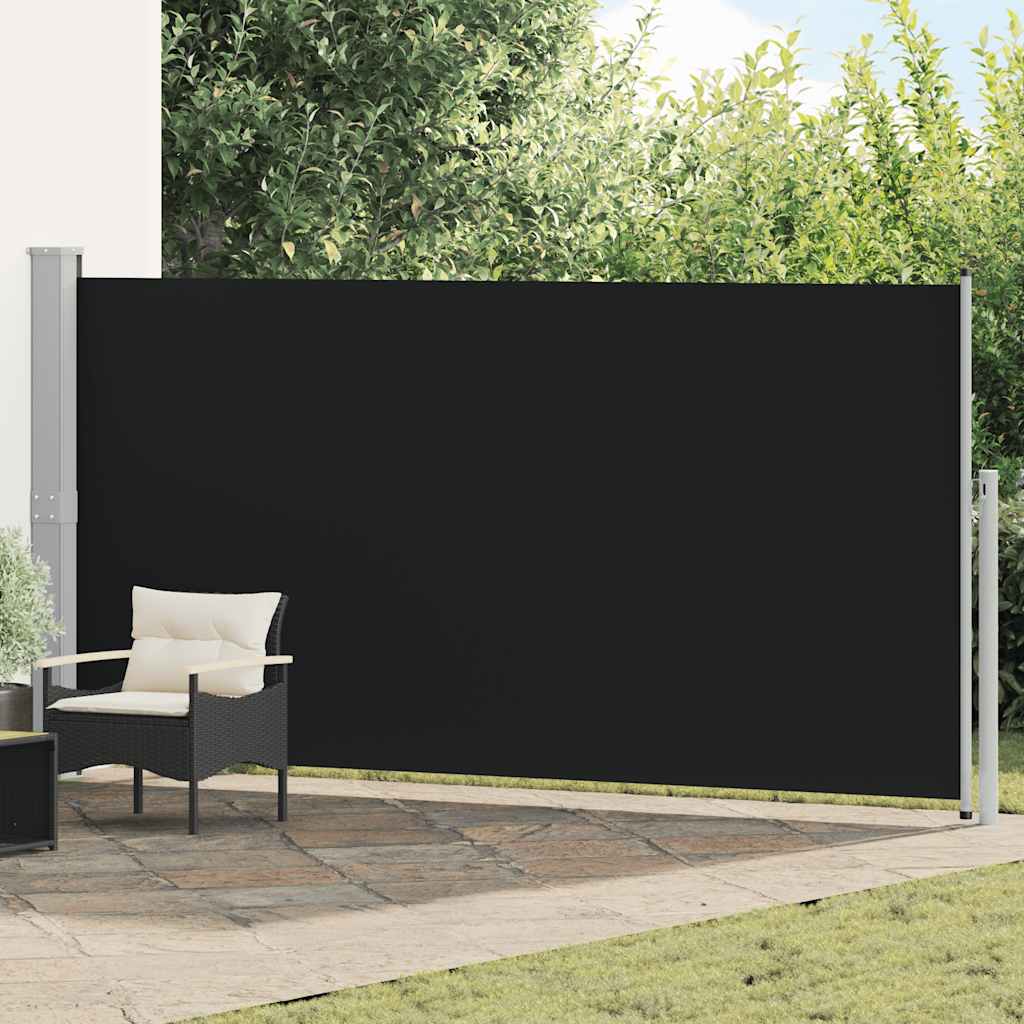 Ausziehbare Seitenmarkise 160x514 cm Schwarz