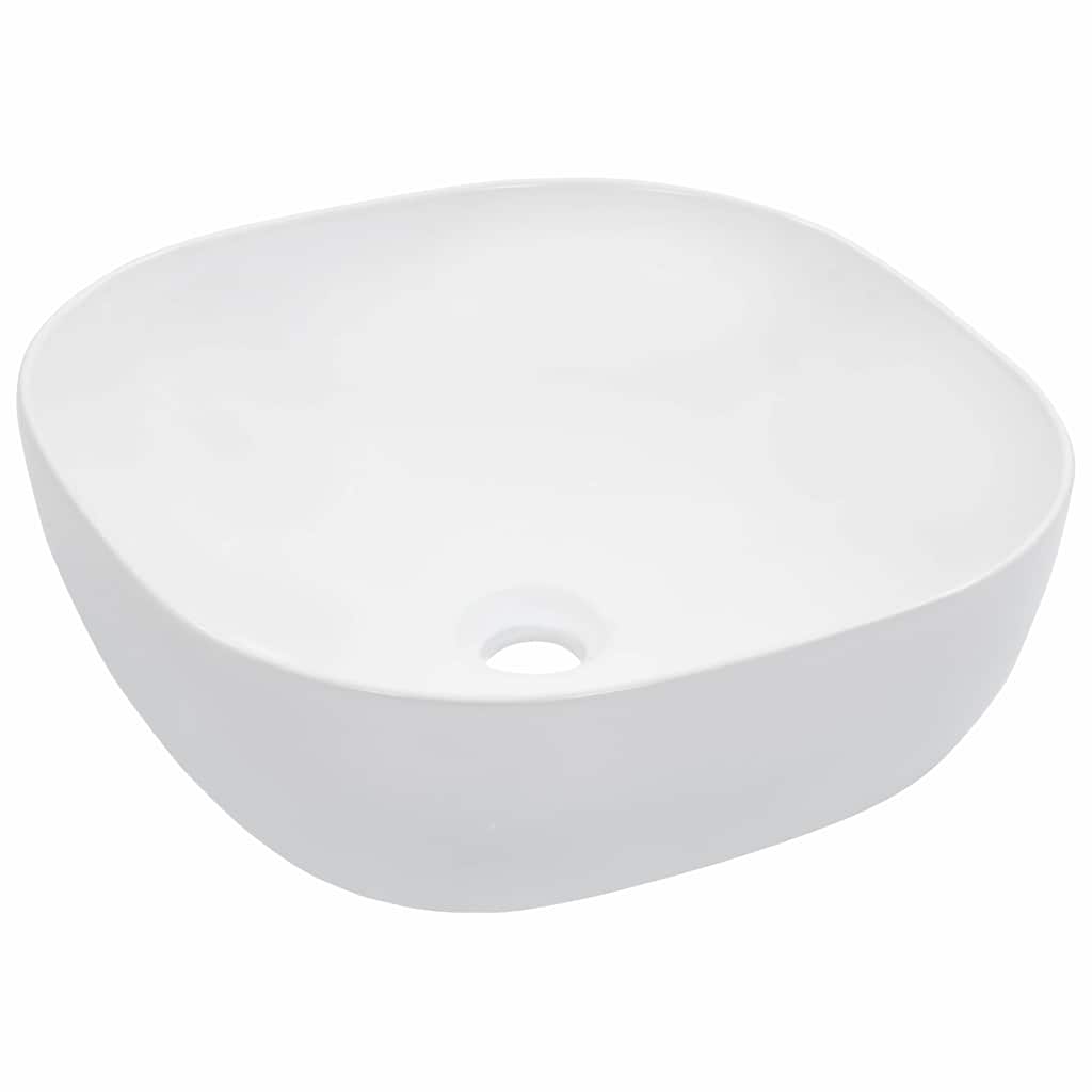 Waschbecken 42,5 x 42,5 x 14,5 cm Keramik Weiß
