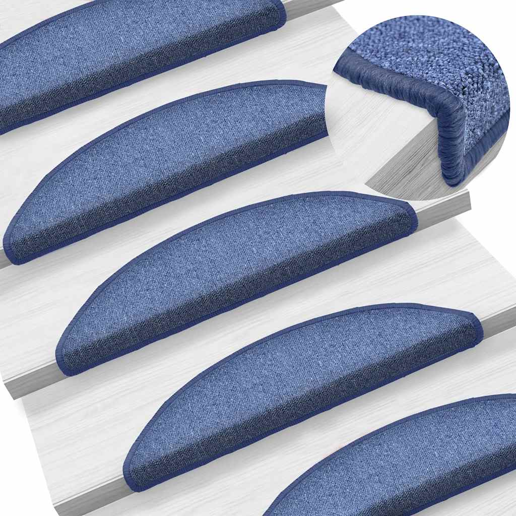 Stufenmatten 15 Stk. 56x17x3 cm Blau Halbrund