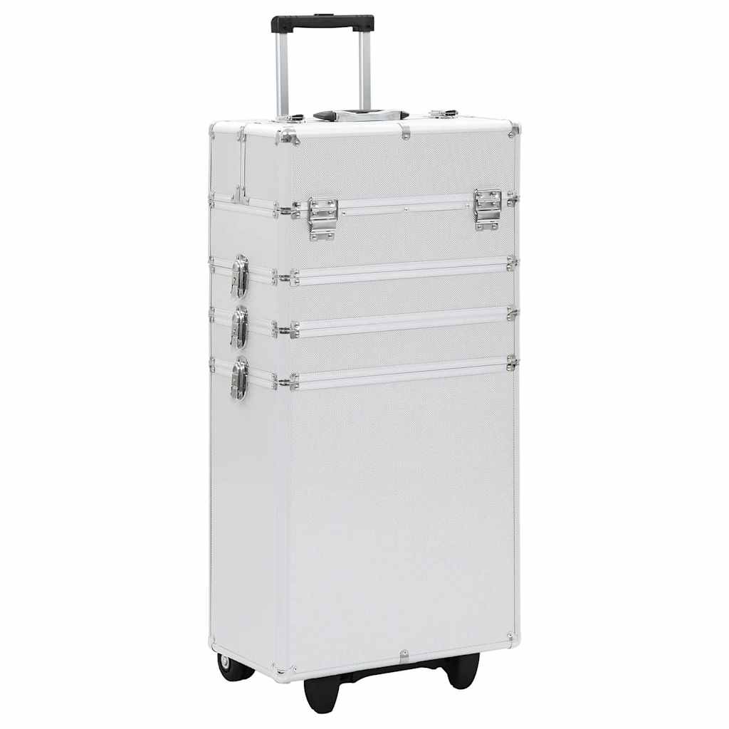 Kosmetikkoffer Aluminium Silbern