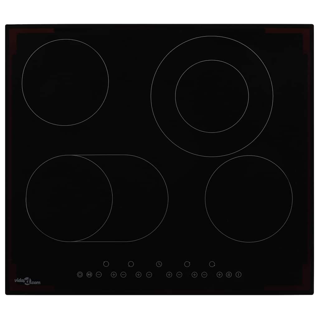 Glaskeramik-Kochfeld mit 4 Platten Touch Control 6600 W