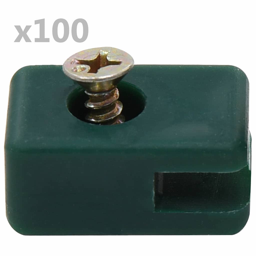 Spanndrahthalter mit Schraube 100 Sets Grün
