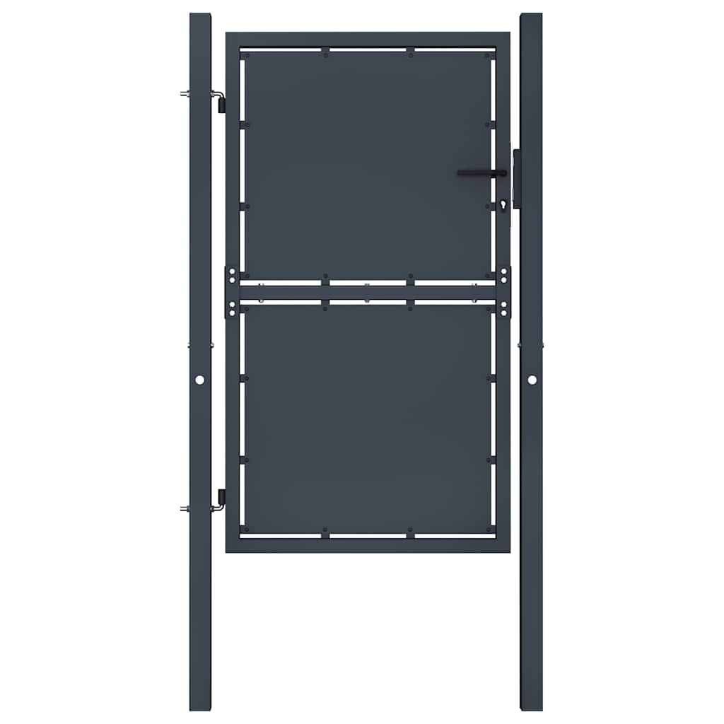 Gartentor aus Stahl 100 x 175 cm Anthrazit