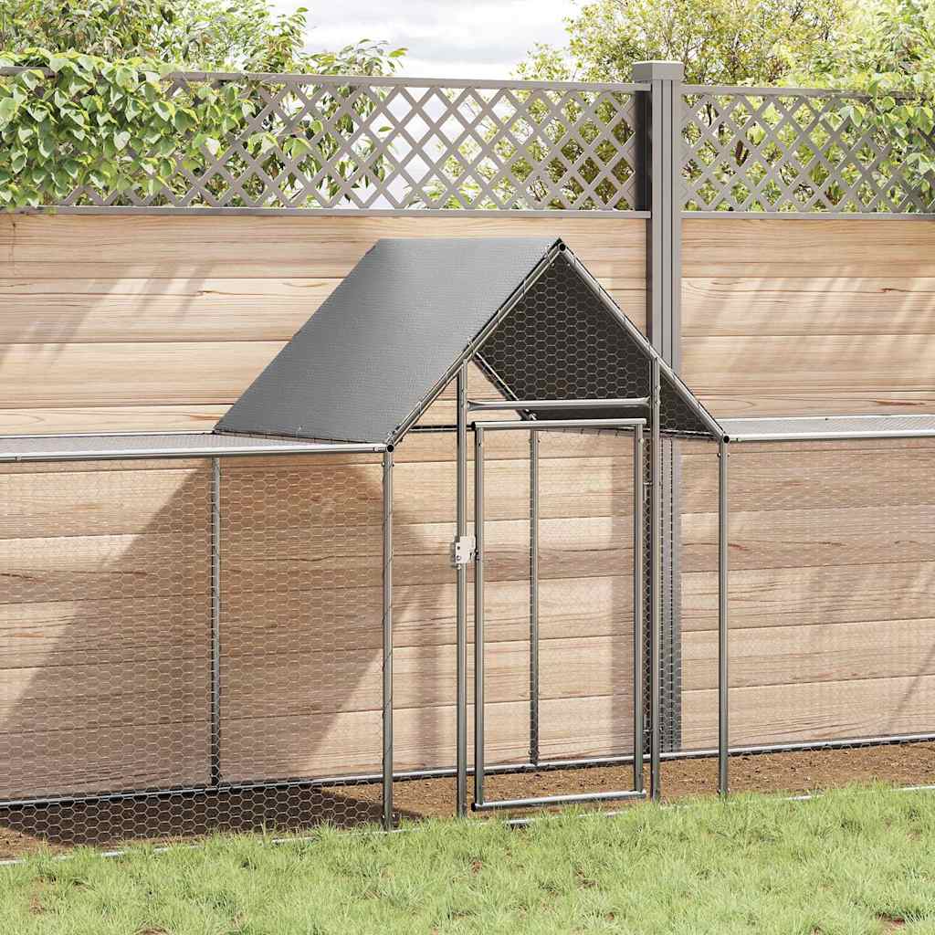 Hühnerstall 9x1x1,5 m Verzinkter Stahl
